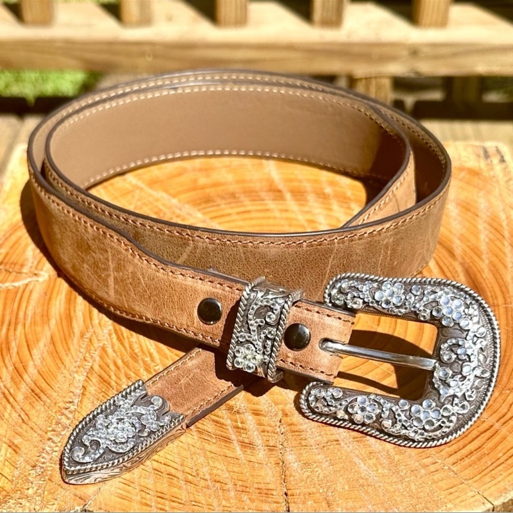 ARIAT Belts | ARIAT Rhinestone Western Women's Leather Belt - 38